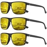 KALIYADI Night Driving Glasses for Men, Anti-glare Night Vision Glasses Women Diminish Glare and Reflections