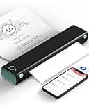 Phomemo Portable Thermal Printer, M08F Bluetooth Thermal Printer Support for 8.5"x11" US Letter, Small Inkless Printer Compatible with iOS, Android, Laptop for Car, Office, Home