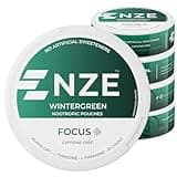 NZE Caffeine Free Nootropic Pouches (Wintergreen) - Nootropic Pouches with Alpha GPC, L-Tyrosine & L-Theanine - No Sugar or Artificial Sweeteners - 15 Nicotine Free Pouches Per Can