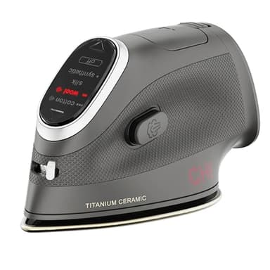CHI Mini Steam Iron for Clothes, Sewing, Crafting and Travel with Titanium Infused Ceramic Soleplate, 1000 Watts, XL 10’ Cord, 3-Way Auto Shutoff, Portable, Vacation Essentials, Black (13120)