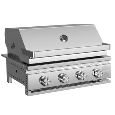 COWSAR 28-Inch Gas Grill Built-In Head, 4-Burner Propane Grill, Heavy Duty 304 Stainless Steel Construction, 8000 * 4 BTU Built-In Grill for Outdoor Cooking