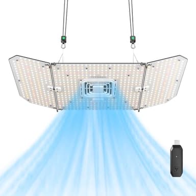 VIVOSUN AeroLight Wing AW200SE, LED Grow Light 200W with Integrated Circulation Fan & GrowHub Controller E25, Compatible with App & E42A, 3x3 Ft. Coverage, Establish an Intelligent Grow Environment