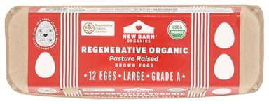 New Barn, Organic Large Pasture Raised Eggs, 12 Count