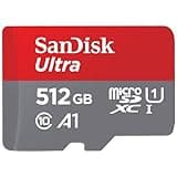 SanDisk 512GB Ultra microSDXC UHS-I Memory Card with Adapter - Up to 150MB/s, C10, U1, Full HD, A1, MicroSD Card - SDSQUAC-512G-GN6MA [New Version]