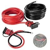 Venussar 24 FT Quick Disconnect Winch Power Cable, 4 Gauge 4 AWG Copper Wiring, Heavy Duty Quick Disconnect Cables