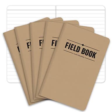 Elan Publishing Company ELAN Publishing ELAN-FN-003A Field Notebook, 3.5" x 5.5", Lined Memo Book, Kraft
