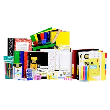 Ultimate High School and College Bundle | 1 Box | School Supply Boxes - Back to School Essentials | Includes Notebooks, Tab Dividers, Pencils, Highlighters, & More