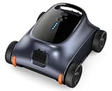150 Mins Runtime Pool Vacuum for Above Ground Pool, Dual Brushless Motors Longer Lifespan Stronger Suction, Self-Parking, Cordless Robotic Pool Cleaner for Above Ground Flat Pool up to 1291 sq.ft