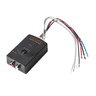 NuIth Car Audio Speaker Wire to RCA Line Output Converter, 2-Channel High to Low RCA Converter for Adding Amplifier Subwoofer to Stock Stereo