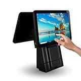 Multzo All in One Point of Sale M9W with 15.6'' Dual Touch Screen. Windows 10 OS and an i3 Processor. Touch Pos with 58mm Thermal Printer for Receipts Wi-fi, 4GB RAM and 64GB ROM. (Black)