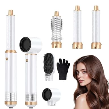 Blow Dryer Brush 5 in 1: Ionic Hot Air Styler Hair Dryer Brush Blow Dryer Set for Curling Volumizing Straightening Styling