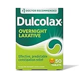 Dulcolax Stimulant Laxative Tablets, Predictable & Effective Constipation Relief, Relieves Straining & Bloating, Bisacodyl 5 mg, 50 Count