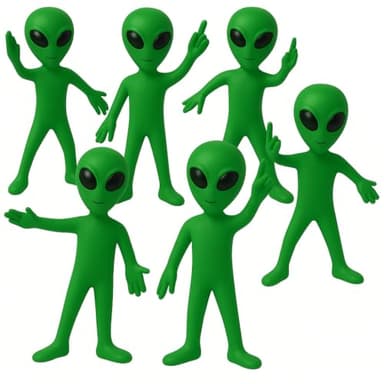 ArtCreativity Bendable Alien Figures, (Set of 12) Alien Toys for Kids, Birthday Party Favors for Boys and Girls, Stress Relief Fidget Toys for Kids and Adults, Goody Bag Stuffers, Piñata Fillers