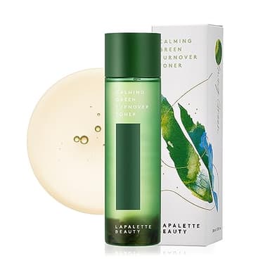 LAPALETTE Calming Green Turnover Toner | Green Tea | Hydrating & Moisturizing | Gentle Peeling with Natural Aha, Bha & PHA Ingredients | Red, Irritated Skin | Vegan | Korean Skincare 6.75fl.oz
