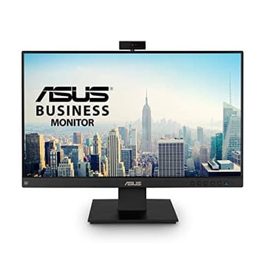 ASUS BE24EQK 24” Business Monitor with 1080P Full HD IPS, Eye Care, DisplayPort HDMI, Frameless, Built-in Adjustable 2MP Webcam, Mic Array, Stereo Speaker, Video Conference,Black