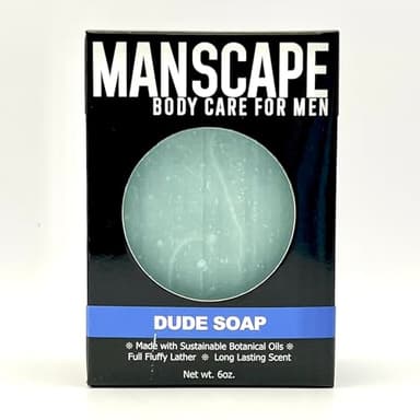 MANSCAPE Handmade Cold Process Bar Soap for Men | Cleansing and Moisturizing Properties | Natural | Vegan | 6oz (Dude)