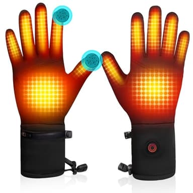 Heated Gloves Liners for Men Women Rechargeable Battery Powered Gloves for Running Typing Driving Photography Ice Fishing