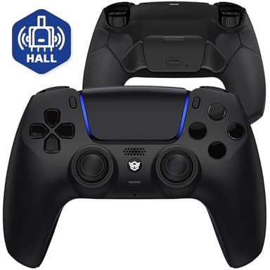 HEXGAMING RIVAL Hall Effect Wireless Controller Compatible with ps5-2 Back Buttons, Mouse-Click Hair Triggers, Interchangeable Thumbsticks - Black