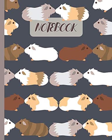 Notebook: Cute Guinea Pigs Kissing - Lined Notebook, Diary, Track, Log & Journal - Gift Idea for Boys Girls Teens Men Women (8"x10" 120 Pages)