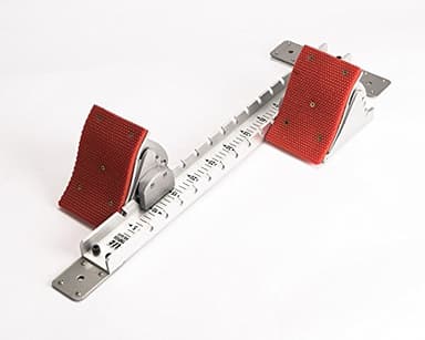 Track & Field Aluminum Starting Block. Lightweight. Easy to Carry. Four Pedal Angle Positions. Five inch Wide Pedals High School Track & Field Starting Block. Ten Year Warranty.