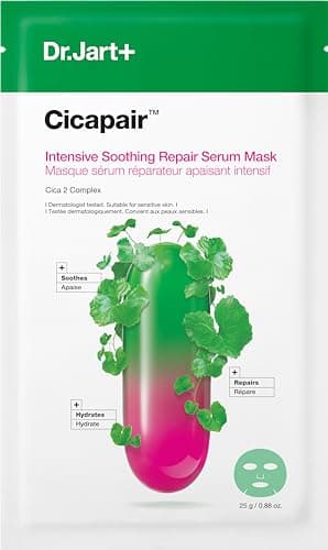 Dr.Jart+ Cicapair Sensitive Skin Serum Korean Face Mask for Redness with Centella Asiatica | Sheet Mask | Korean Skin Care | Travel Size, 1 Pack