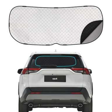 ZATOOTO Rear Windshield Sunshade for 2019-2024 Toyota RAV4 Back Window Sun Shade Double Layer Design for Sunshade and Privacy Offer Great Visibility Sun Blocker Rear Window Shade for Toyota RAV4