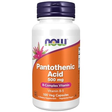 NOW Foods Supplements, Pantothenic Acid (Vitamin B-5) 500 mg, B-Complex Vitamin, 100 Capsules
