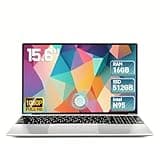 2025 Latest 15.6'' Laptop Compatible with Windows 11, 12th Gen Intel Processor N95(Beat i7-7600U), 16GB RAM 512GB SSD, 1080p Display, Backlit Keyboard, 8000mAh Battery, Mini-HDMI, WiFi5, TF Card Slot