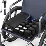 ADERI Airbag Wheelchair Cushion with Ventilation Channels for Pressure Sore & Ulcer, U-Shaped Inflatable Pressure Relief Seat Cushion for Tailbone, Back Pain Relief, Waterproof Fabric & Non-Slip Base