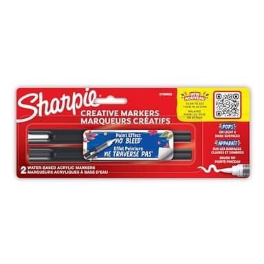 Sharpie Creative Acrylic Markers - Brush Tip, Set of 2, 2196903