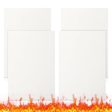 4 Pcs High Temperature Gasket Paper, Ceramic Fiber Gasket Material Fireproof Insulation Sheet for Pellet Stove, Wood Stove, Kiln, Boiler, Forge, RV Furnace Gaskets DIY Cut, 7" x 10" x1/4" Thick