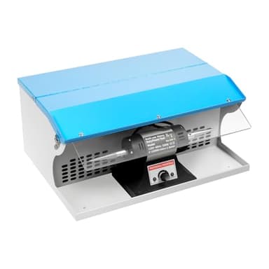 500W Polishing Buffing Machine,Desktop Jewelry Buffing Machine Dust Collector with Light,110V 10000 Rpm/min Adjustable Variable Speed Multifunction Bench Jewelry Rock Buffing Collector