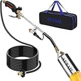Propane Torch Weed Burner with Storage Bag,Blow Torch,Heavy Duty,High Output 1,800,000 BTU,Flamethrower with Turbo Trigger Push Button Igniter and 10 FT Hose for Roof Asphalt,Ice Snow,Road Marking