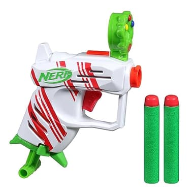 Nerf Elite 2.0 Jolly Dash Blaster, 2 Elite Darts, Pull to Prime, Winter Toy Foam Blaster for 8 Year Old Boys & Girls