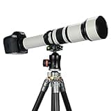 JINTU 650-1300mm f/8 Manual Telephoto Zoom Lens + T-Mount for Canon EOS Rebel SL2 SL1 T3 T3i T4i T5 T5i T6 T6i T6s T7 T7i 4000D 850D/SL3/SL2 6D Mark II/5D Mark IV/90D/80D/77D DSLR SLR Cameras