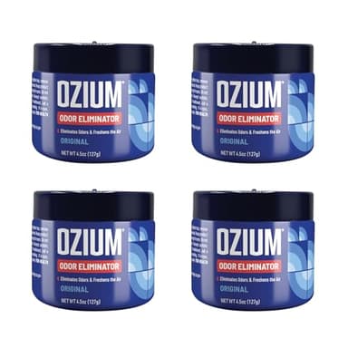Ozium 4.5 Oz. Odor Eliminating Gel for Homes, Cars, Offices and More, Original, 4 Pack