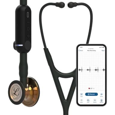 3M Littmann CORE Digital Stethoscope, Our Most Advanced Stethoscope Yet, Up To 40x Amplification, Active Noise Cancellation, In-App Sound Wave Visualization, High Polish Copper Chestpiece, 8870