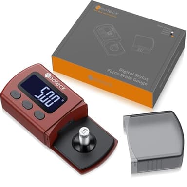 Neoteck Digital Turntable Stylus Force Scale Gauge 0.01g/5.00g Black LCD Backlight for Tonearm Phono Cartridge-Red