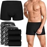 Ramede 50 Pcs Disposable Men Cotton Underwear Disposable Exam Short Portable Cotton Male Patient for Travel Massage Hotel Spa (Black)