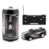 Tainrunse 1 Set Mini Remote Control Car with Roadblocks Mini Rc Car Coke Can Coke Cans Design Black Mini RC Car, Creative Simulation Racing Car Toy Kids Mini Drift Rc Car