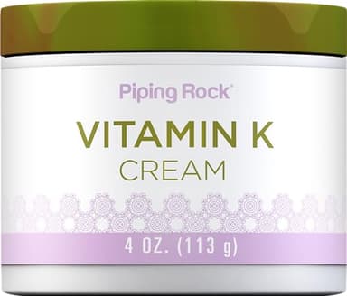 Piping Rock Vitamin K Cream | 4 Ounce | for Bruising, Dark Circles, Spider Veins, Eyes, Skin and Face