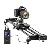 GVM Carbon Fiber Motorized Camera Slider, 31"/80CM Motorized Camera Slider with Remote Control, Camera Slider Supports time-Lapse Photography, Video Mode, Tracking Shooting for Most Cameras