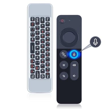 New Remote Replacement fit for WeChip W3 Air Mouse 4-in-1 W3 Voice Remote 2.4g Wireless Remote Control for Nvidia Shield/Android Tv Box/PC/Projector/HTPC/All-in-one PC