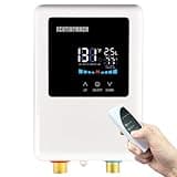 ECOTINYMACH Tankless Water Heater Electric 110V, 5000W Instant Water Heater Under Sink, Conversion Between Fahrenheit and Celsius, Remote Control