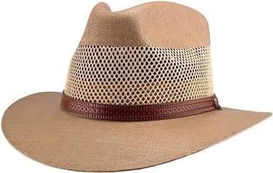 American Hat Makers Milan X-Large Firm Straw Fedora Hat for Men & Women | Premium Breathable Straw Hats with Durable Weave, All-Day Comfort, and Stylish Summer Sun Protection Tan