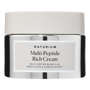Naturium Multi-Peptide Rich Cream, Hydrating & Nourishing to Help Appearance of Fine Lines & Wrinkles, Vegan & Cruelty-Free, 1.7 oz