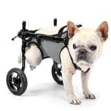 BECROWM Small Dog Wheelchair for Back Legs, Light Weight Dog&Cat&Pets Wheelchair Cart with Disabled Hind Legs Walking, Adjustable Doggy Wheelchair Cart with Wheels for Back Legs (Gray, Small)