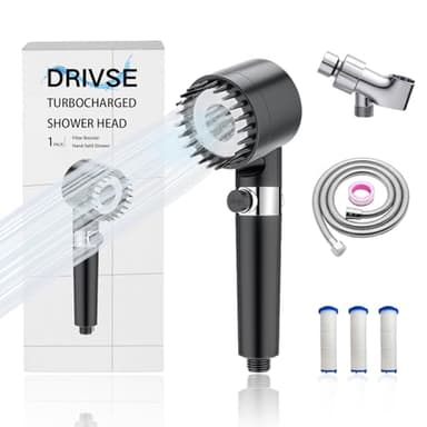 Drivse Showerhead, Drivse Filtered Shower Head With Handheld, High Pressure Handheld Hydrojet Nozzle Kit with Water Filter, Fits for Men, Women, Children and Pets. (Showerhead)