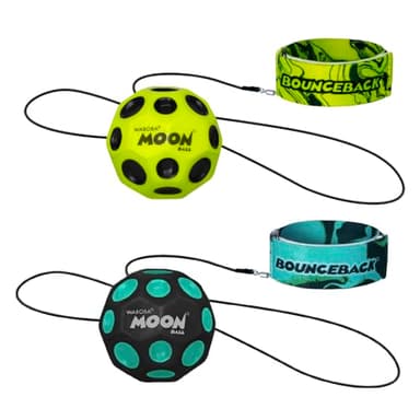 Waboba Bounceback Returning Moon Ball Hyper Bouncy Balls Extreme Bounce Super High Bouncing Balls for Active Play & Outdoor Games - 1 Pack Colors Vary