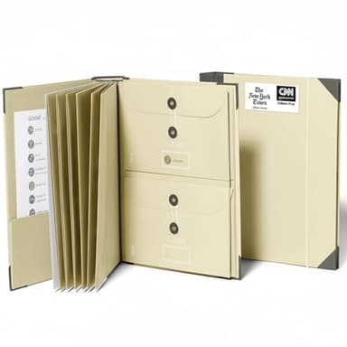 The Folio® Important Document Organizer by Savor | Binder with Guided Labels, Acid-Free File Folder Organizer with 10 Pockets, Document Holder for Home Records, Legal and Medical Papers (Slate)